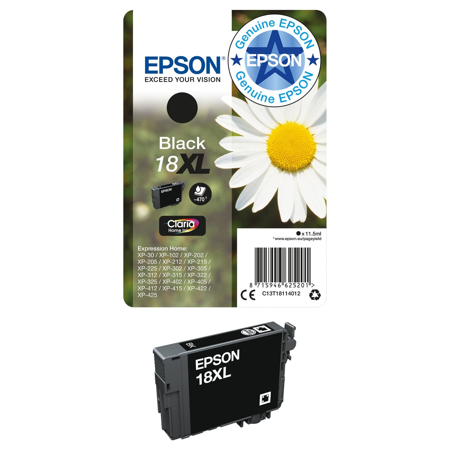 Epson Tinte 18 black XL T1811