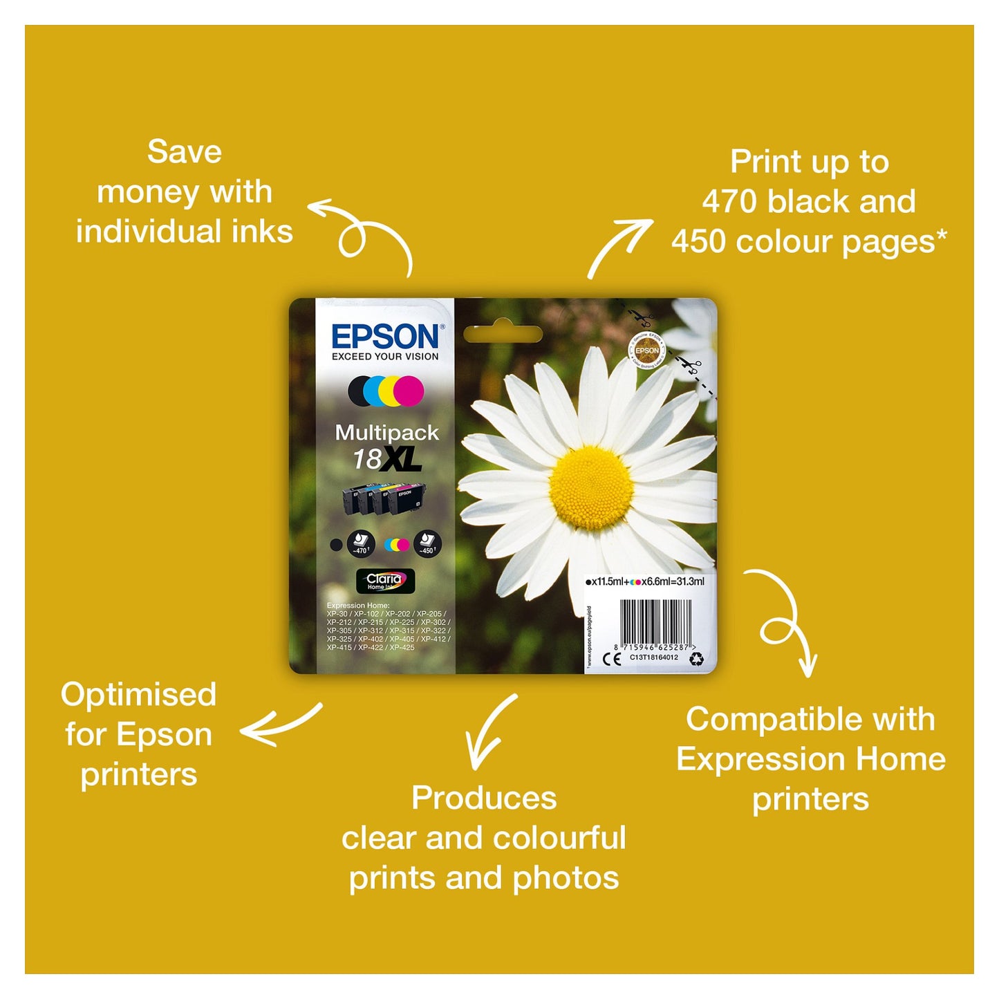 Epson Tinte 18 black XL T1811