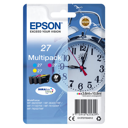 Epson Tinte 27 C13T27054012 3er Multipack (MCY) bis zu 300 Seiten