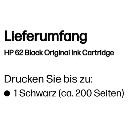 HP 62 original Ink cartridge C2P04AE UUS black standard capacity 1-pack