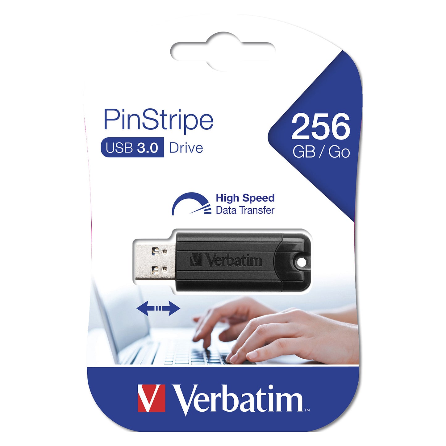 STICK 256GB USB 3.2 Verbatim Store'n'Go PinStripe Black