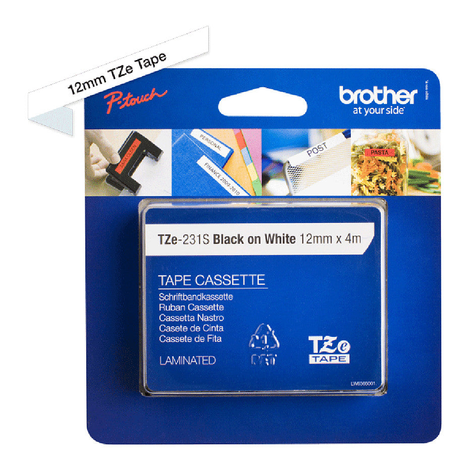 Brother Schriftband TZe-231S 12mm laminiert