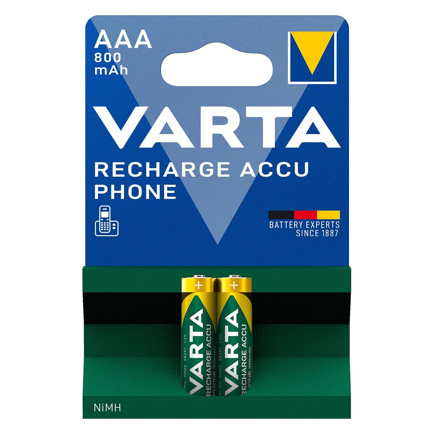 Akku AAA 1.2V (HR03) *Varta* Recharge Accu Phone - 2er-Pack