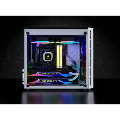 MIDI Corsair Crystal Series 280X RGB weiß. Glasfenster