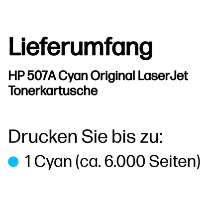 HP 507A original original Toner cartridge CE401A cyan standard capacity 6.000 pages 1-pack