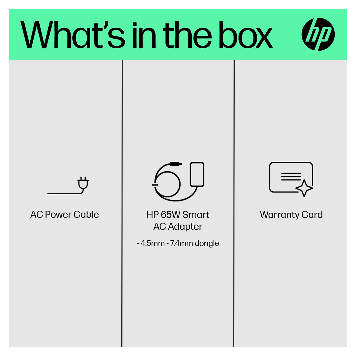 N HP 65W SMART Netzteil für alle HP24x/25x/35x/430/44x/45x/640/650/ZBook