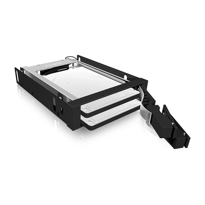 Wechselrahmen. 2xSATA 2.5" zu 2xSATA Host. trägerlos. für 3.5" Schacht ICY BOX
