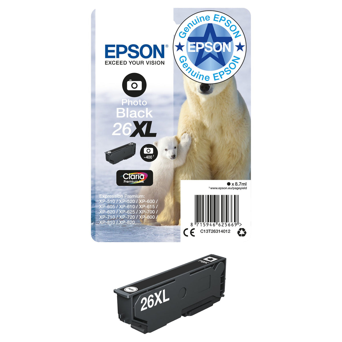 Epson T2631 26XL Photo Black NEUE VERPACKUNG