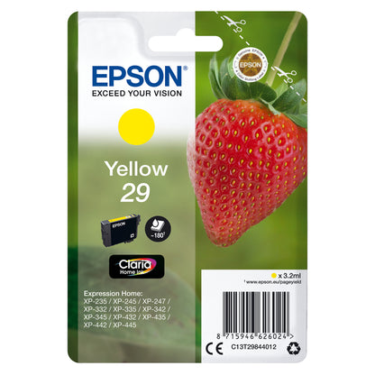 Epson Tinte 29 C13T29844012 Gelb bis zu 180 Seiten