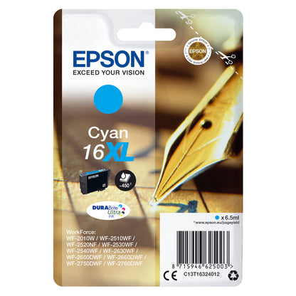 Epson Tinte 16XL C13T16324012 Cyan bis zu 450 Seiten