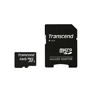 CARD 4GB Transcend Premium MicroSDHC 45MB/s +Adapter