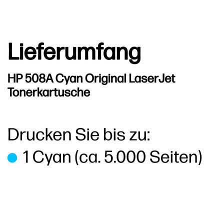 HP 508A original Toner cartridge CF361A cyan 5.000 pages standard capacity