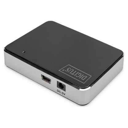 DIGITUS USB-Hub 4-Port 2.0->4xA2.0 m.Netzteil schwarz
