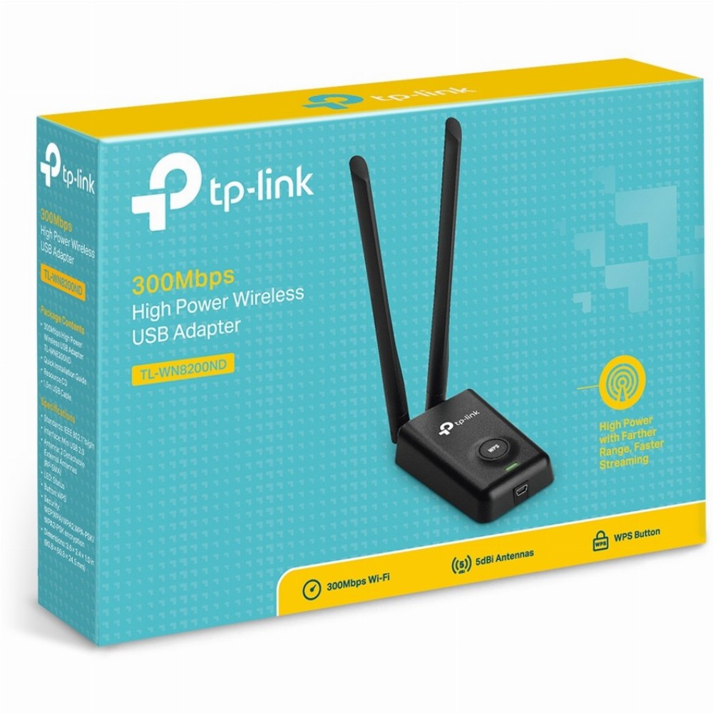 TP-Link TL-WN8200ND - 300Mbps High Power Wi-Fi USB Adapter