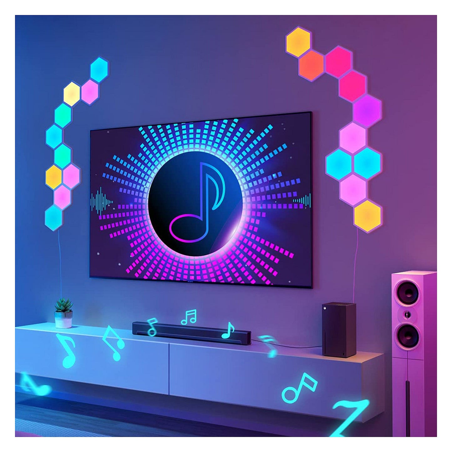 Govee Glide Hexa Light Panels Expansion Pack (2 Panels) with Linking Cables for Light Panels H6061