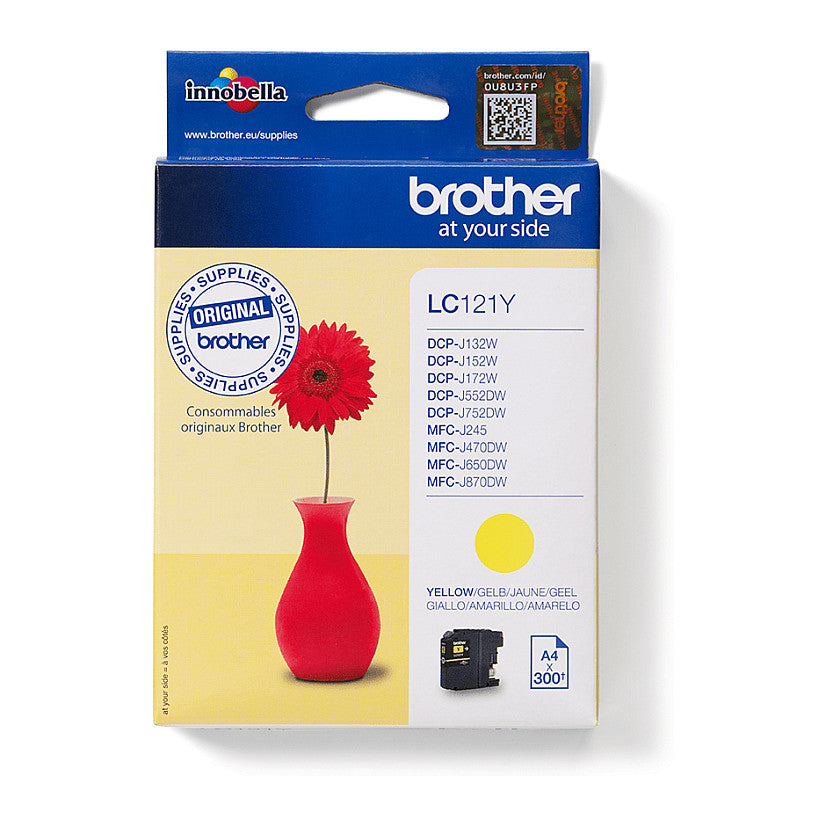 Brother Tinte LC-121Y Gelb bis zu 300 Seiten A4 nach ISO 24711