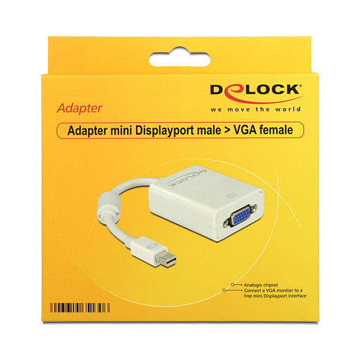 Adapter mini DisplayPort > VGA (ST-BU) DeLOCK White