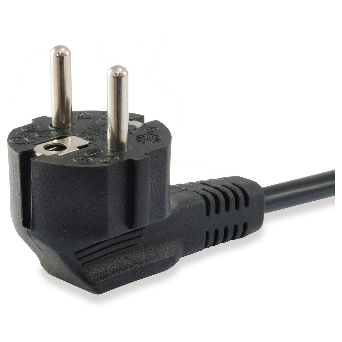 Equip Netzkabel Anschl. Schukon. 1.80m gewinkelt schwarz Polybeutel