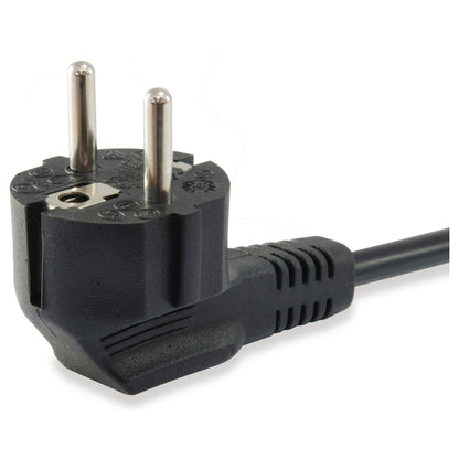 Equip Netzkabel Anschl. Schukon. 1.80m gewinkelt schwarz Polybeutel