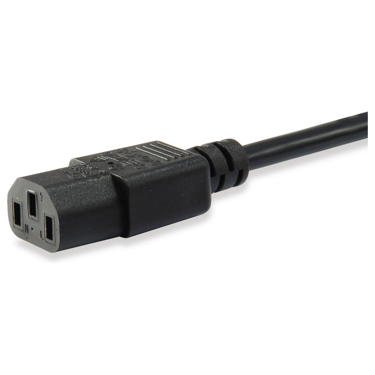 Equip Netzkabel Anschl. Schukon. 1.80m gewinkelt schwarz Polybeutel