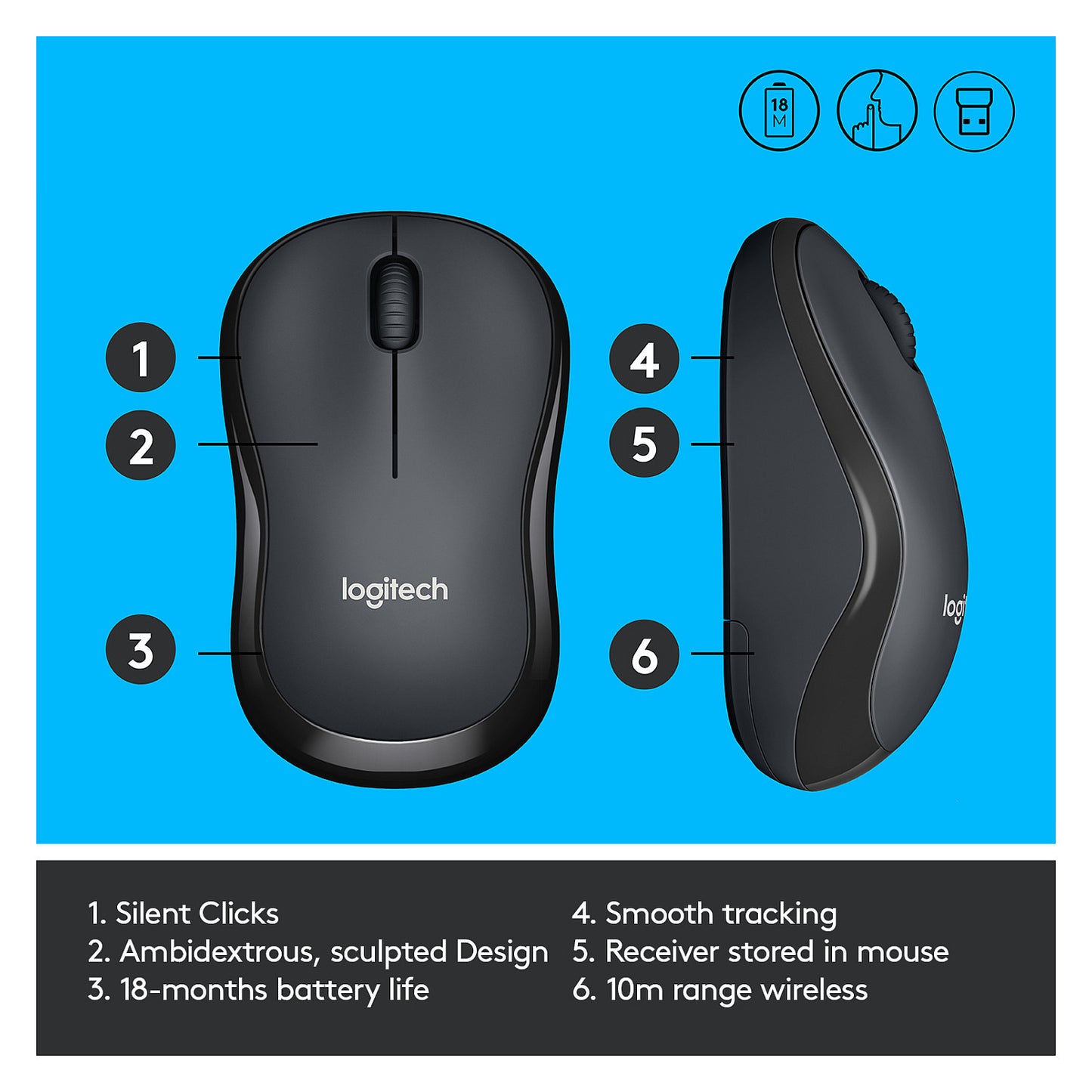 Logitech M220 Silent Anthrazit
