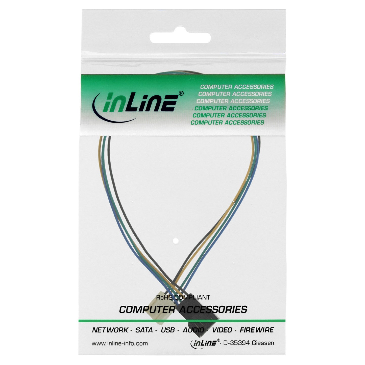 INLINE 4pol Molex St/Bu 0,3m