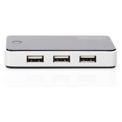 DIGITUS USB-Hub 7-Port 2.0->7xA2.0 m.Netzteil schwarz