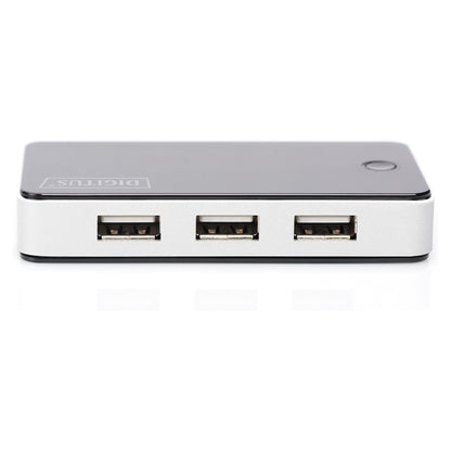 DIGITUS USB-Hub 7-Port 2.0->7xA2.0 m.Netzteil schwarz