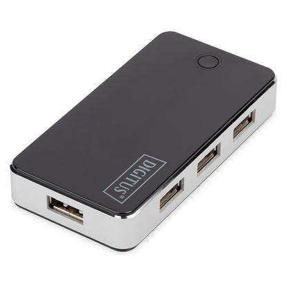 DIGITUS USB-Hub 7-Port 2.0->7xA2.0 m.Netzteil schwarz