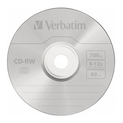 1x10 Verbatim CD-RW 80 / 700MB 8x - 12x Speed, Jewel Case