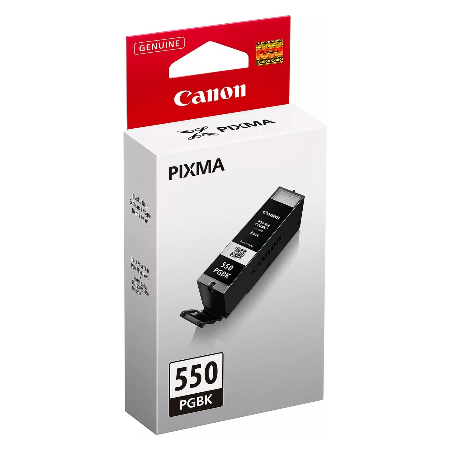 Canon Tinte PGI-550PGBK 6496B001 Pigment-Schwarz bis zu 300 Seiten gemäß ISO/IEC 24711
