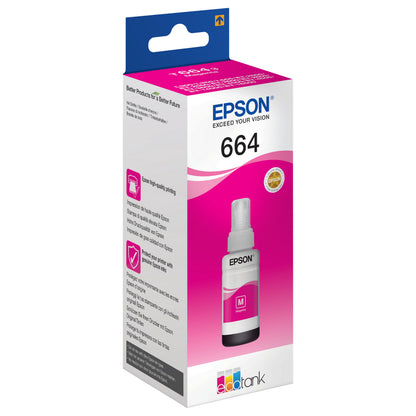 Epson TinteT6643 MAGENTA BOTTLE ECO TANK NACHFÜLLTINTE 70ML
