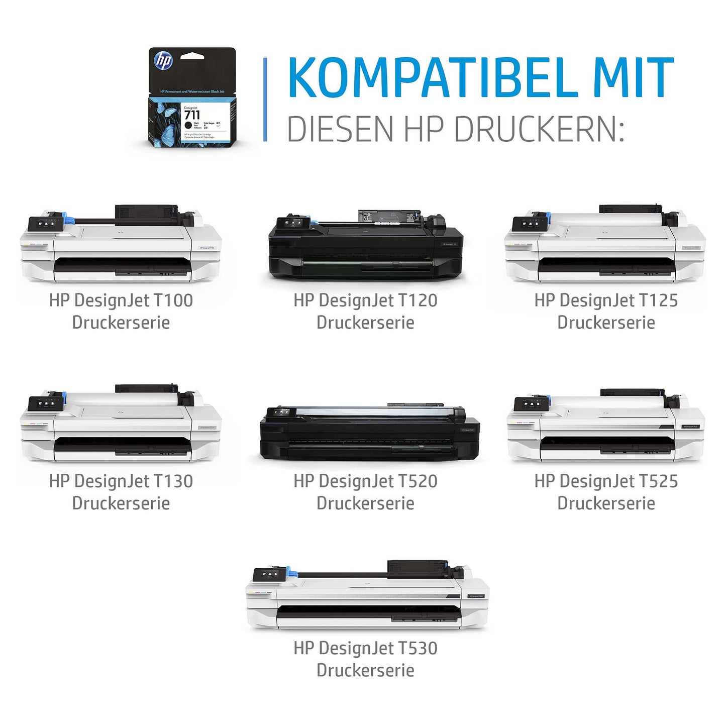 HP 711 Original Tinte schwarz Standardkapazitt 38ml 1er-Pack