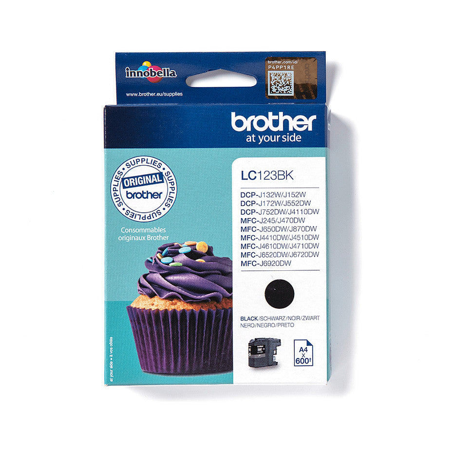 Brother Tinte LC-123BK Schwarz bis zu 600 Seiten nach ISO/IEC 24711