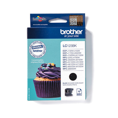 Brother Tinte LC-123BK Schwarz bis zu 600 Seiten nach ISO/IEC 24711
