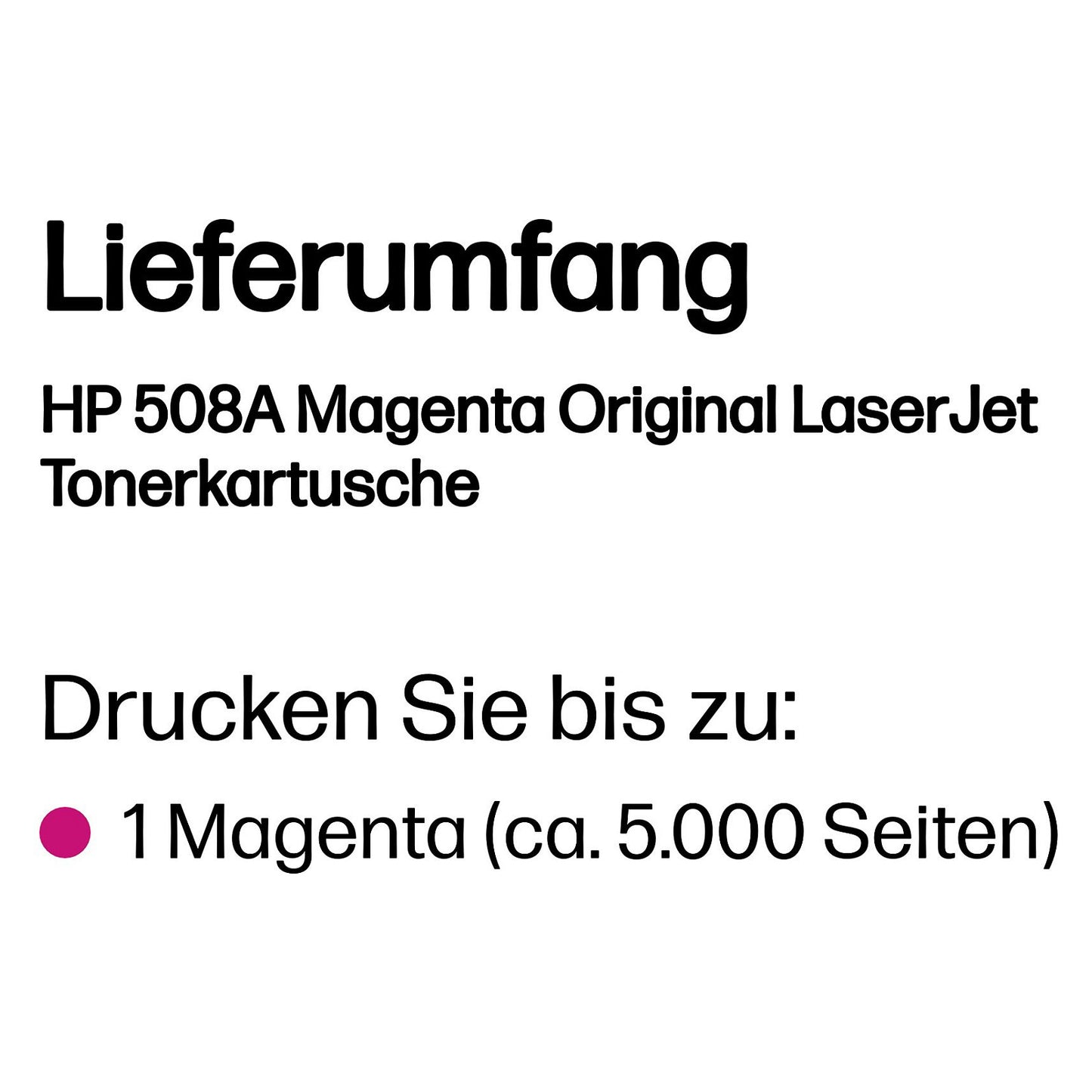 HP 508A original Toner cartridge CF363A magenta 5.000 pages standard capacity