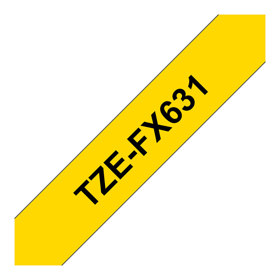 Brother TZe-FX631 Beschriftungsband Schwarz auf Gelb