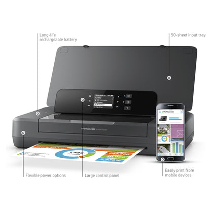 HP Officejet 200 Mobile Tintenstrahldrucker A4/USB/WLAN