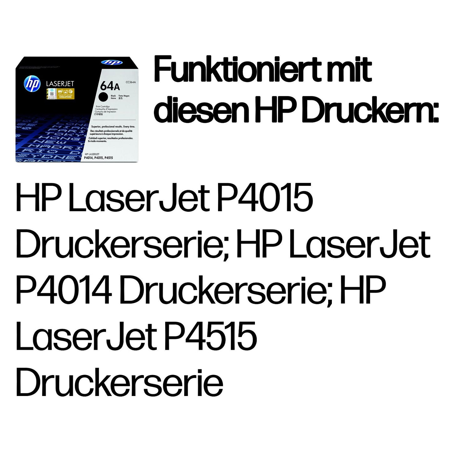 HP 64A original LaserJet Toner cartridge CC364A black standard capacity 10.000 pages 1-pack Smart Printing Technology