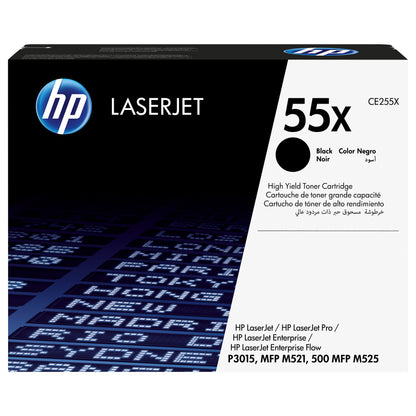 HP original LaserJet Toner cartridge CE255X black standard capacity 12.500 pages 1-pack