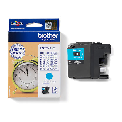 Brother Tinte LC-125XLC Cyan bis zu 1.200 Seiten nach ISO/IEC 24711
