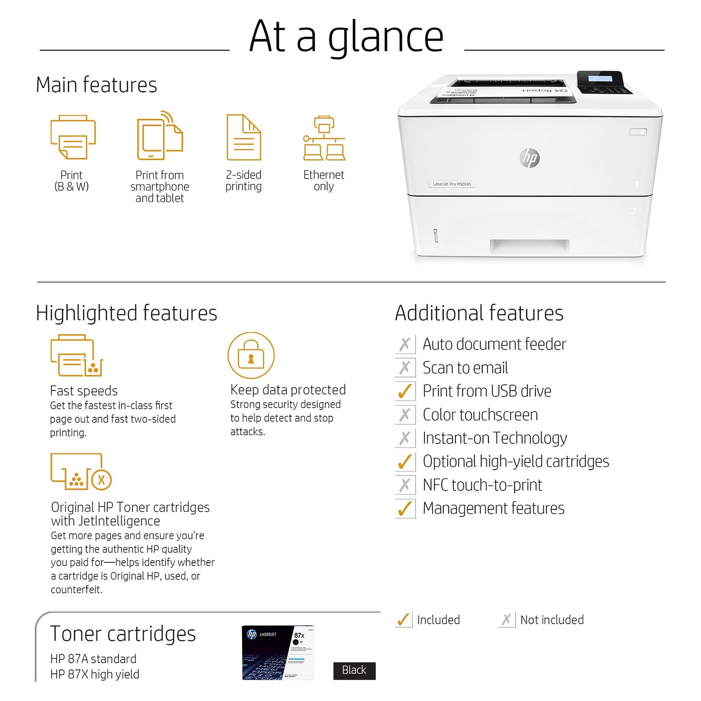 HP LaserJet Pro M501dn Laserdrucker A4 LAN Duplex