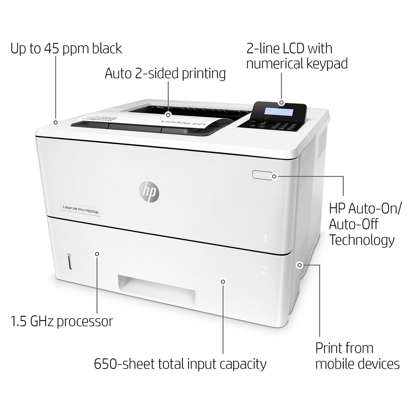 HP LaserJet Pro M501dn Laserdrucker A4 LAN Duplex