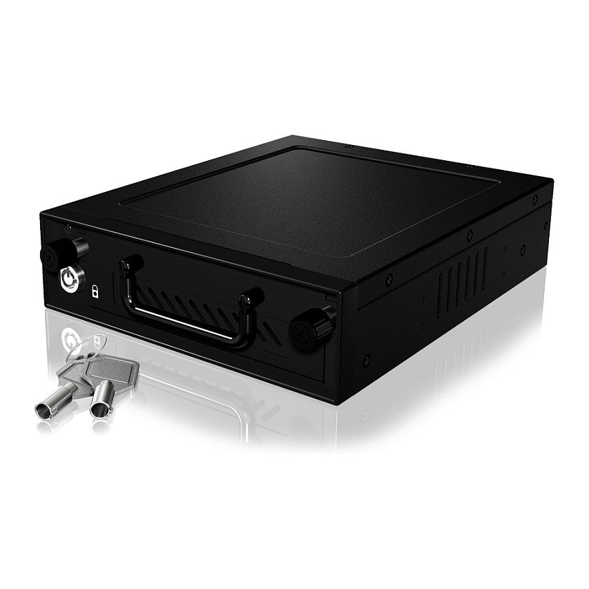 Wechselrahmen, 1xSATA/SAS 3,5"/2,5" HDD zu 1xSATA Host in 5,25" Einbauschacht, Hot Swap, mit Schloß, Aluminum ICY BOX