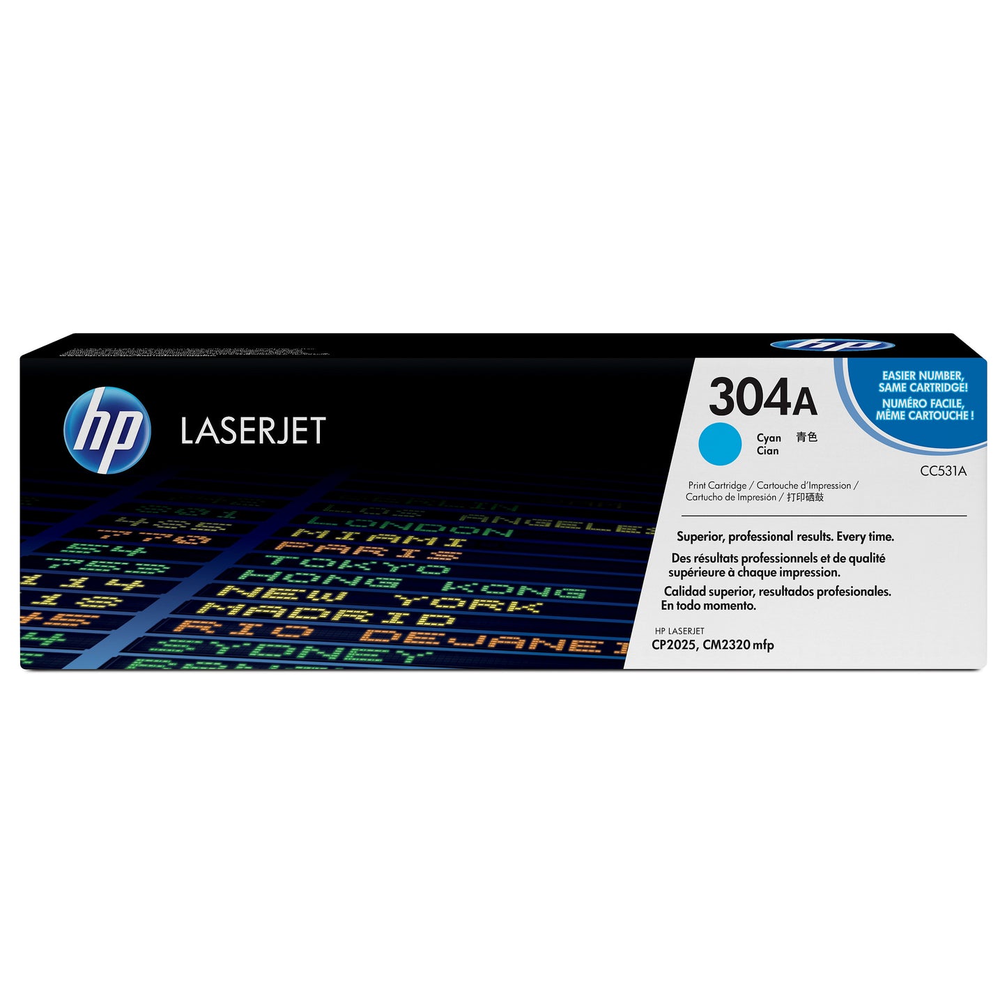 HP 304A original Colour LaserJet Toner cartridge CC531A cyan standard capacity 2.800 pages 1-pack ColorSphere