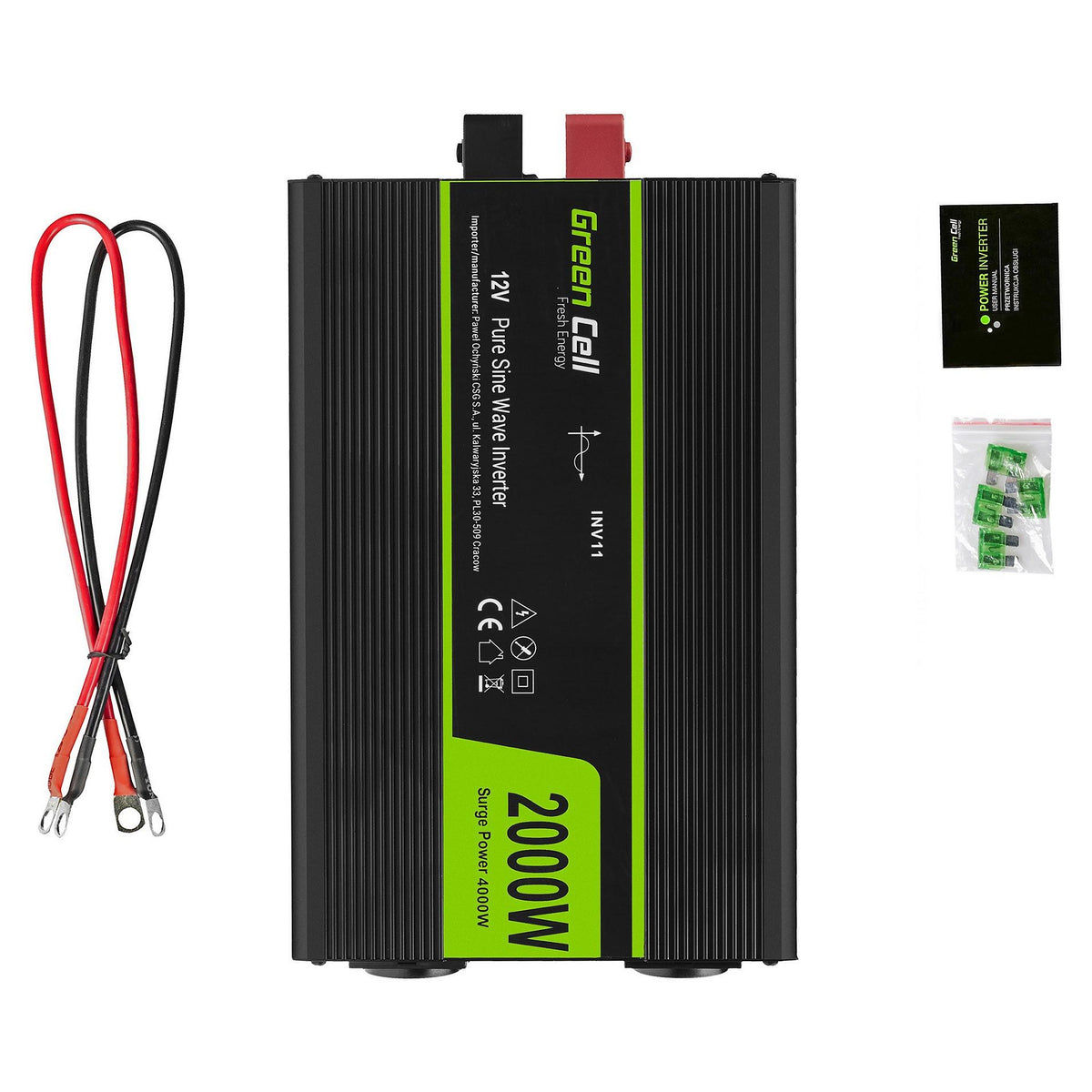 Green Cell KFZ Spannungswandler Power Inverter 12V > 230V 2000/4000W