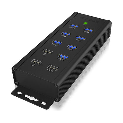 ICY BOX IB-HUB1703-QC3 USB 3.0 HUB 7-Port 7xUSB 3.0; 3xLadeanschluss QC3.0