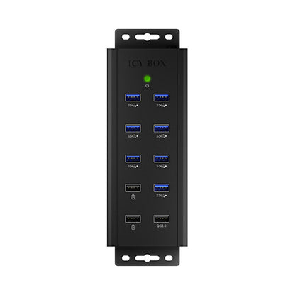 ICY BOX IB-HUB1703-QC3 USB 3.0 HUB 7-Port 7xUSB 3.0; 3xLadeanschluss QC3.0