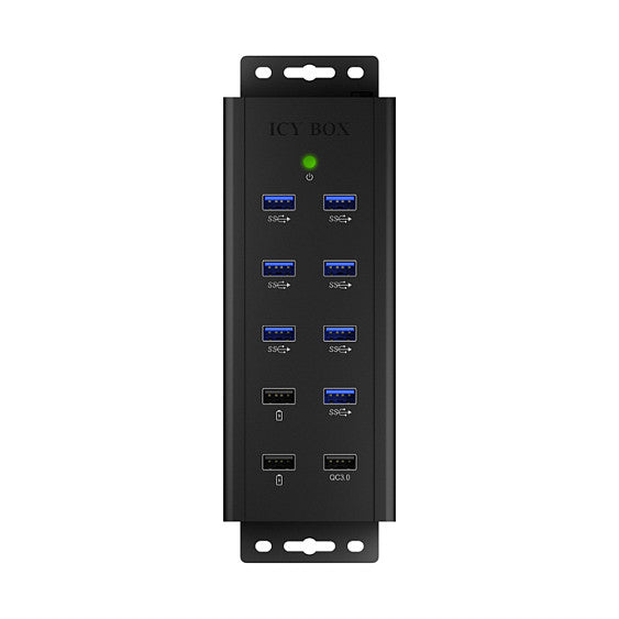 ICY BOX IB-HUB1703-QC3 USB 3.0 HUB 7-Port 7xUSB 3.0; 3xLadeanschluss QC3.0