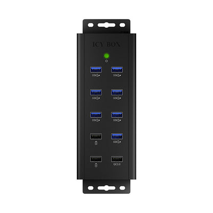 ICY BOX IB-HUB1703-QC3 USB 3.0 HUB 7-Port 7xUSB 3.0; 3xLadeanschluss QC3.0